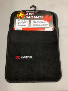 4 PC. HYUNDAI CARPET MATS-BLACK
